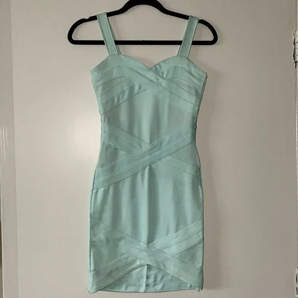 H&M | Dresses | Seafoam Green Bandage Mini Dress | Poshmark